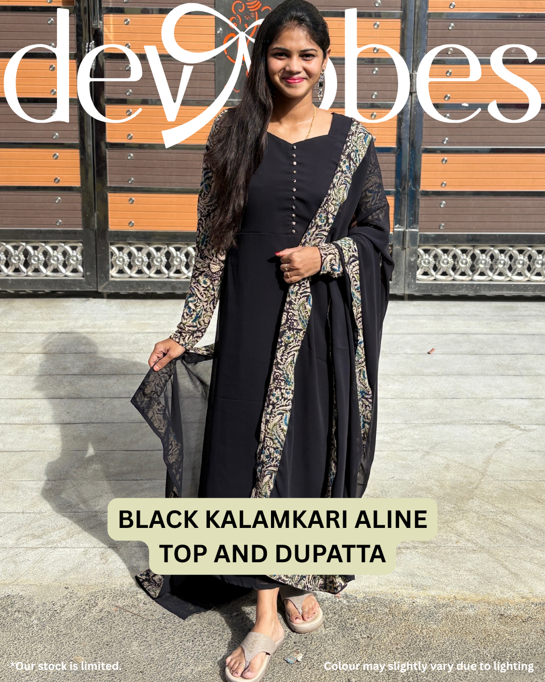 Georgette Kalamkari A-line Top with Dupatta – Nila