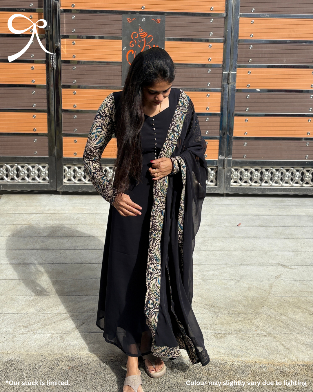 Georgette Kalamkari A-line Top with Dupatta – Nila