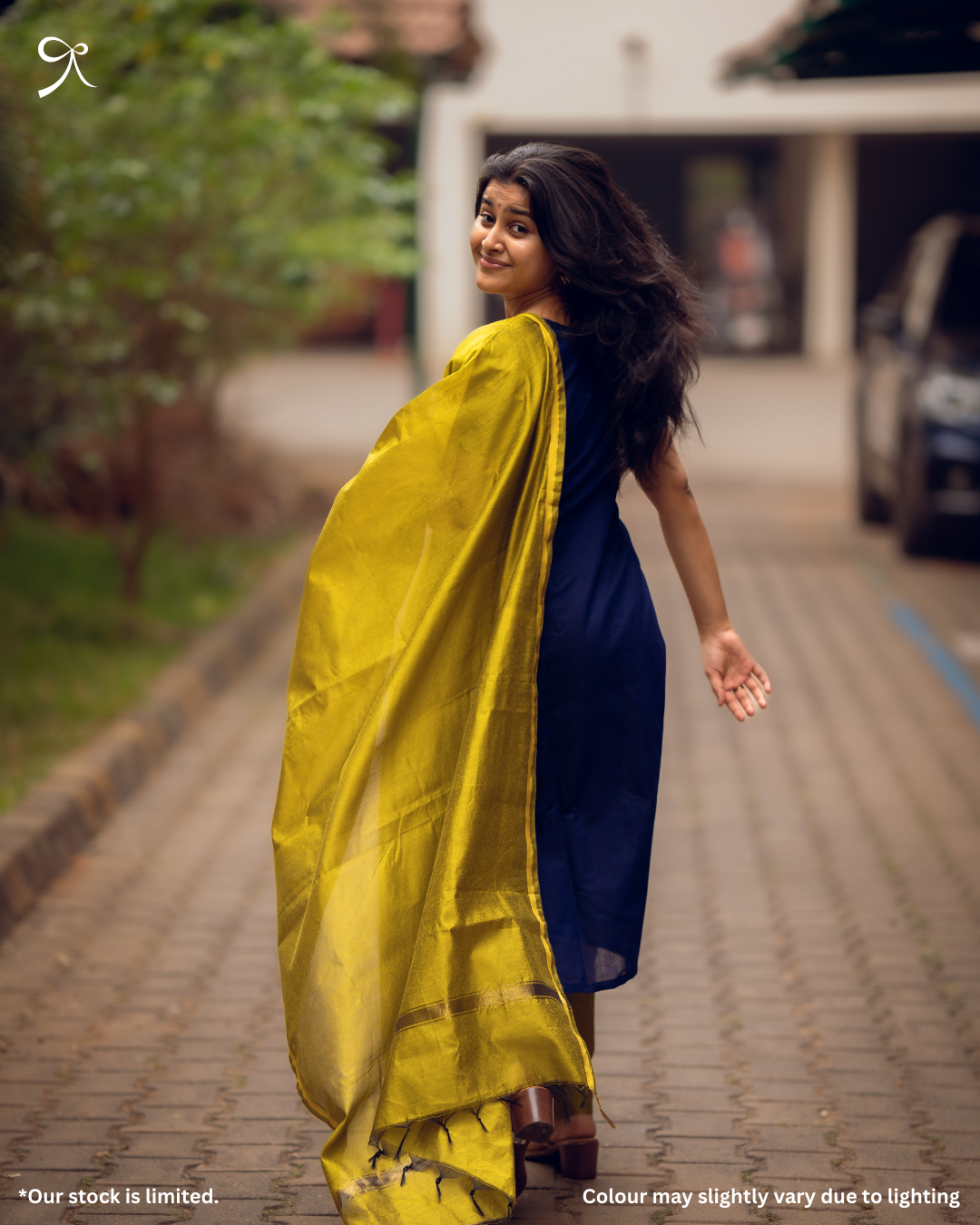 Blue Raw Silk Jacquard Weave 3-Piece Suit Set