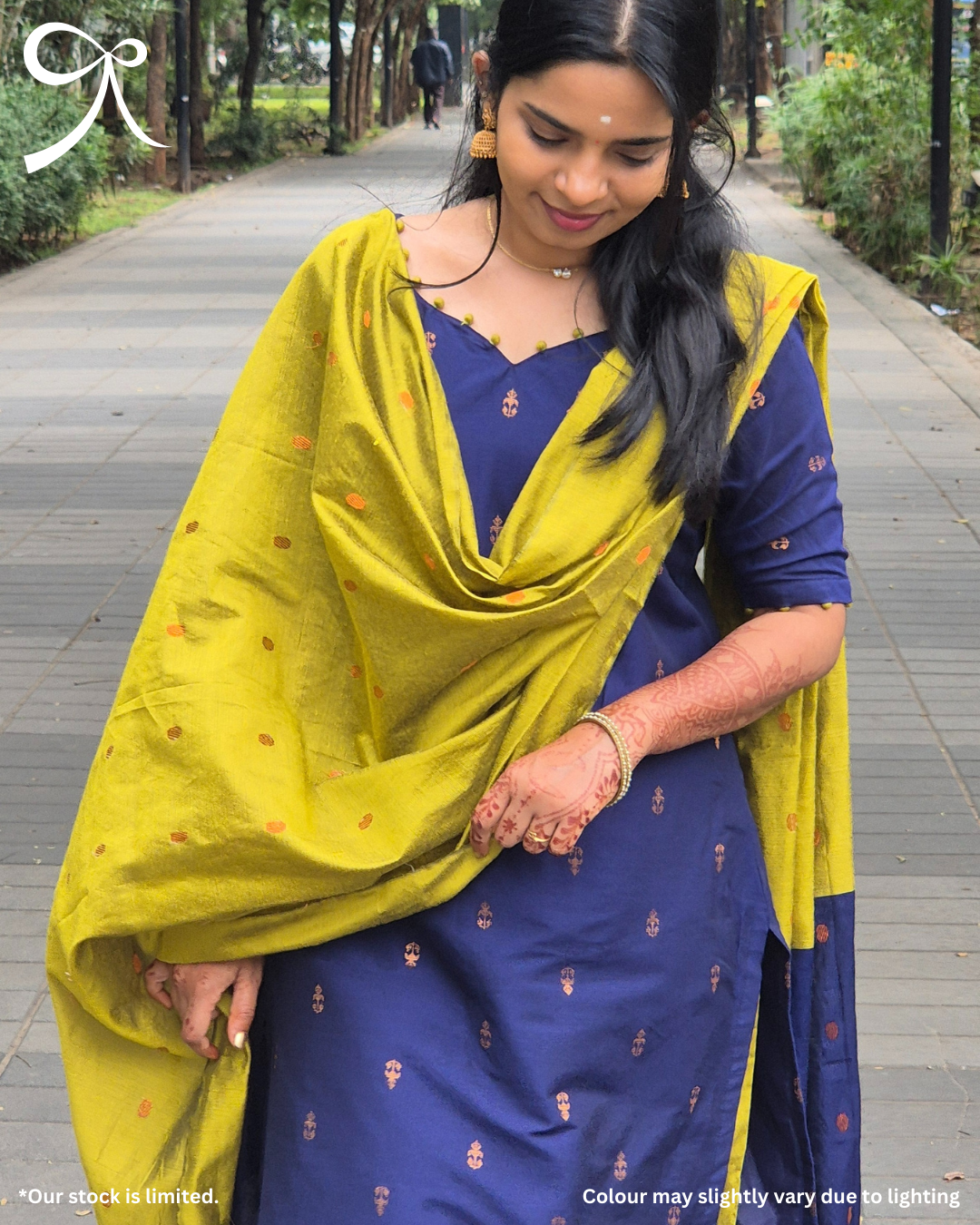 Blue & Green Raw Silk 3-Piece Suit Set – Devrobes