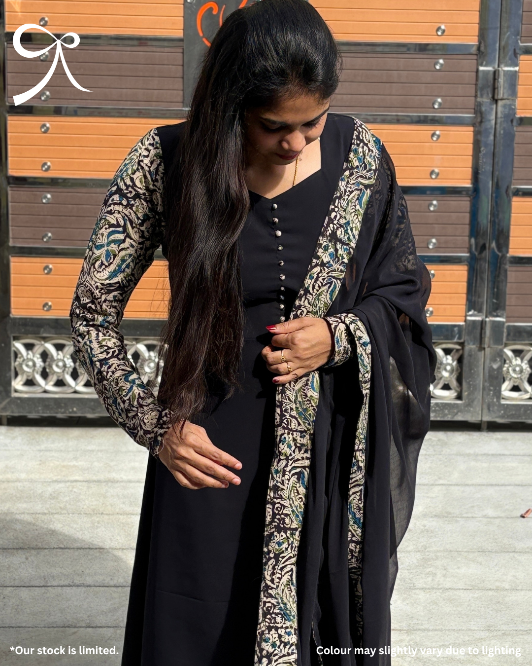 Georgette Kalamkari A-line Top with Dupatta – Nila