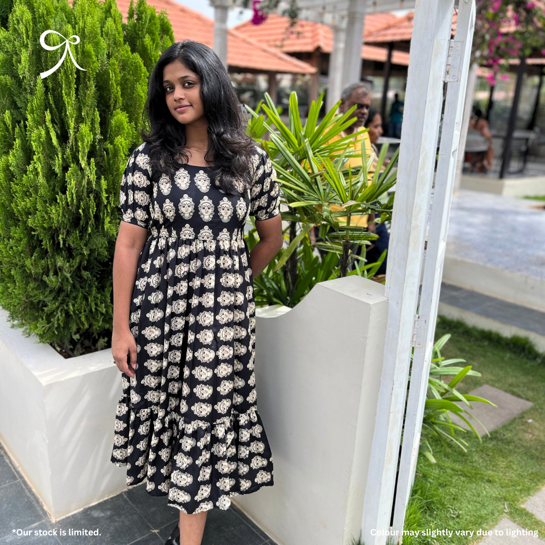 Kalamkari Handblock Viscose Cotton Maxi