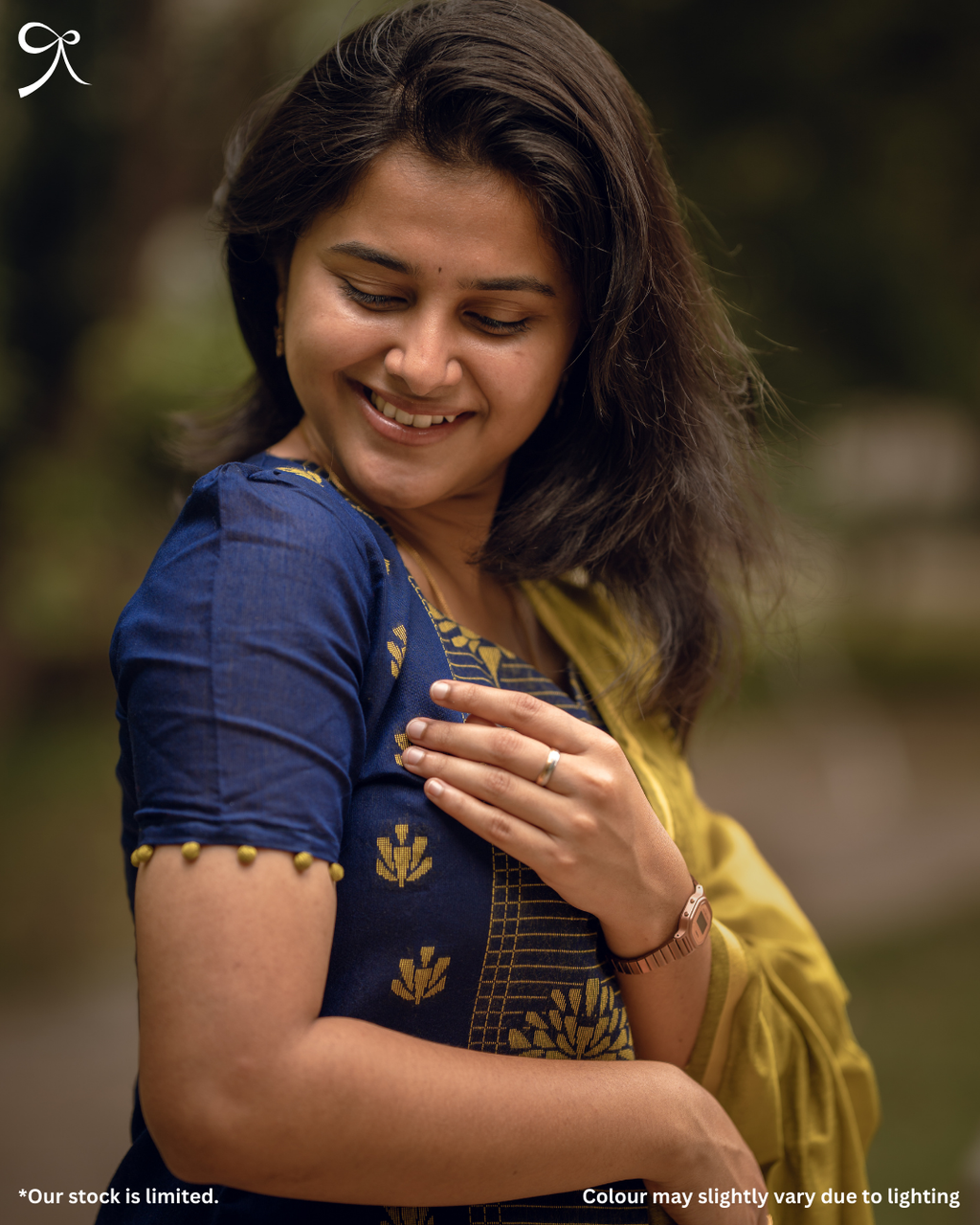 Blue Raw Silk Jacquard Weave 3-Piece Suit Set