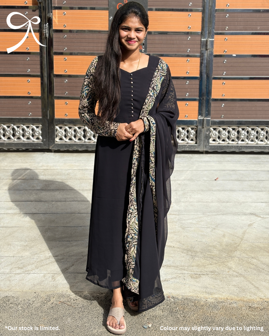 Georgette Kalamkari A-line Top with Dupatta – Nila