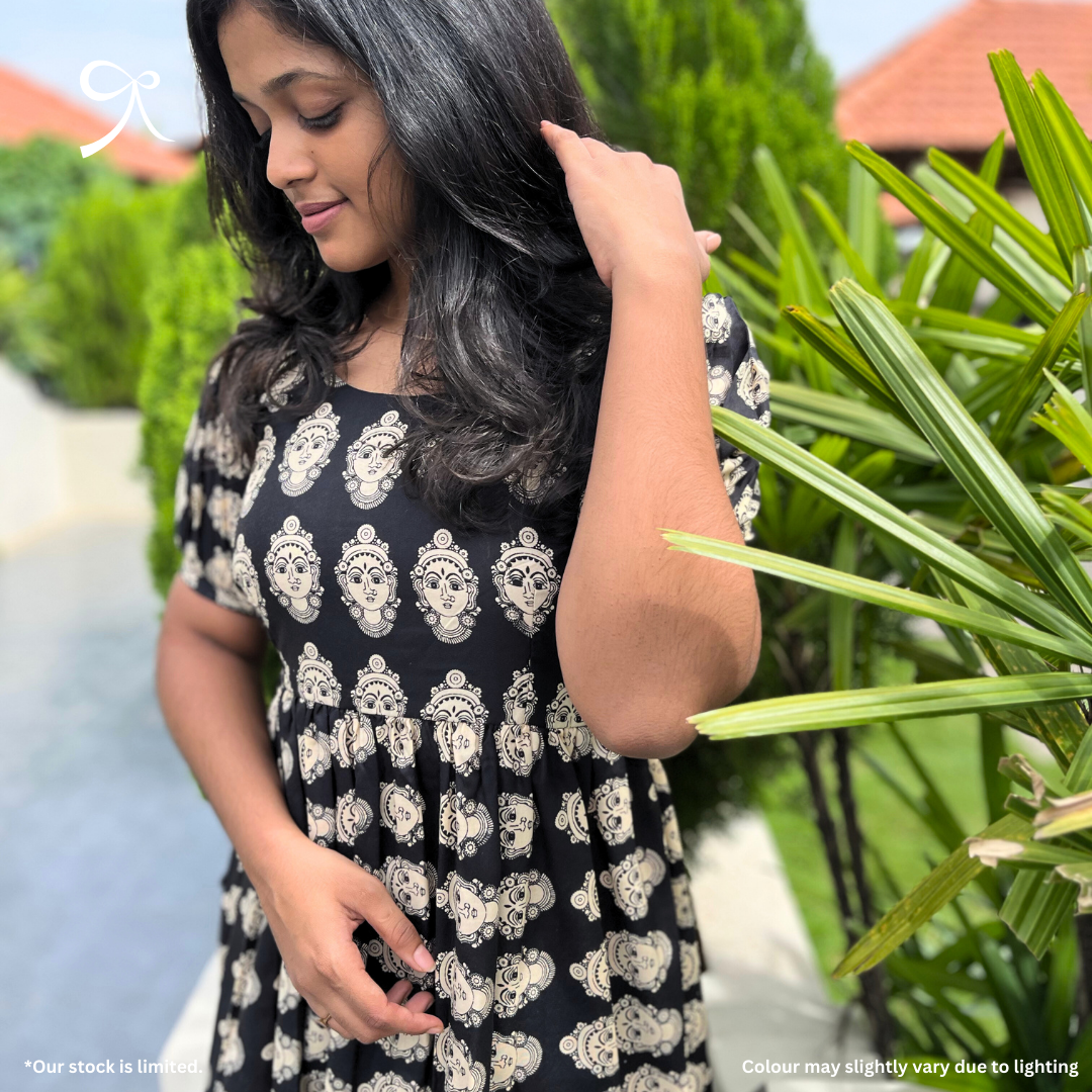 Kalamkari Handblock Viscose Cotton Maxi