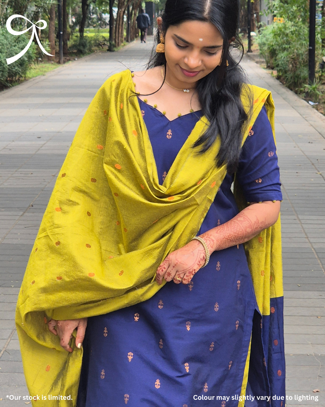 Blue & Green Raw Silk 3-Piece Suit Set – Devrobes